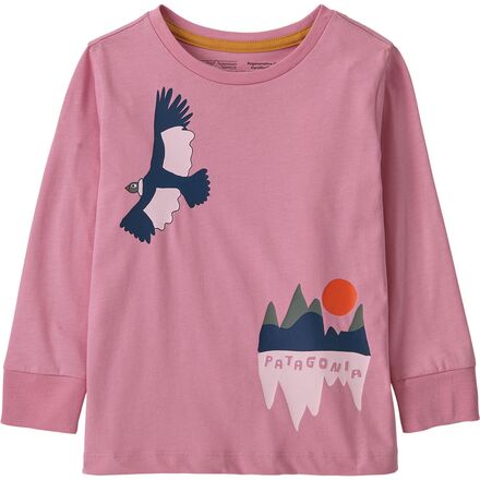 Patagonia - Regenerative Organic Cotton Long-Sleeve T-Shirt - Toddlers' - Condor Peaks: Planet Pink