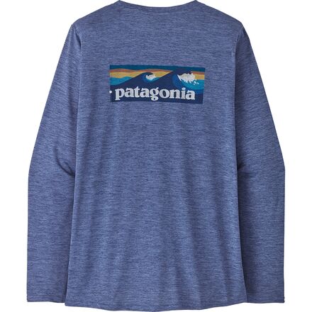 Patagonia - Cap Cool Daily Graphic Long-Sleeve Shirt - Waters - Women's - Boardshort Logo/Current Blue X-Dye