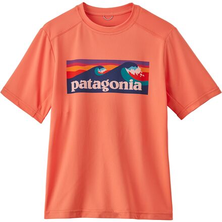 Patagonia - Cap SW T-Shirt - Kids' - Boardshort Logo/Coho Coral
