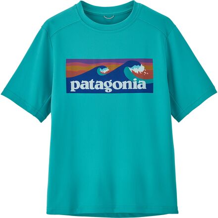 Patagonia - Cap SW T-Shirt - Kids' - Boardshort Logo/Subtidal Blue