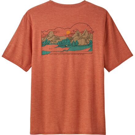 Patagonia - Cap Cool Daily Graphic Shirt - Lands - Men's - Lost And Found: Quartz Coral X-Dye