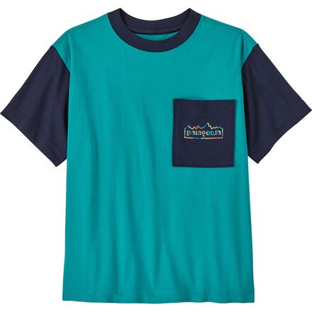 Patagonia - Pocket T-Shirt - Kids' - Unity Fitz/Subtidal Blue