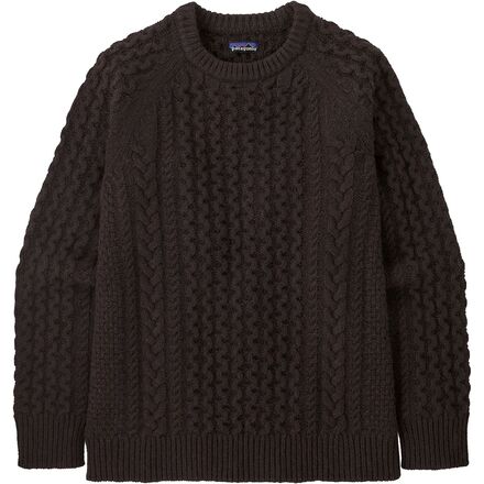 Recycled Wool-Blend Cable Knit Crewneck Sweater - Men's