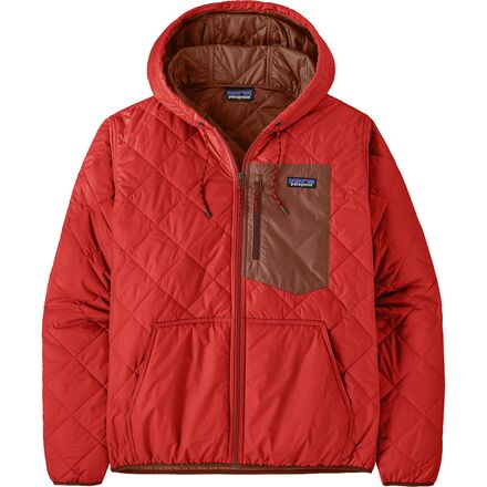 Diamond Quilted Bomber Hooded Jacket - Men's