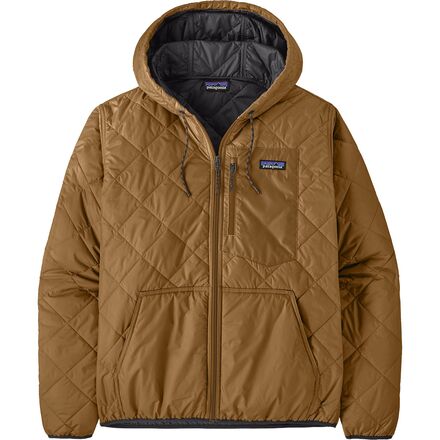 Diamond Quilted Bomber Hooded Jacket - Men's