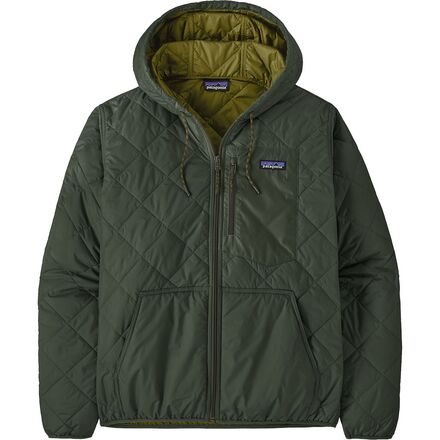 Diamond Quilted Bomber Hooded Jacket - Men's