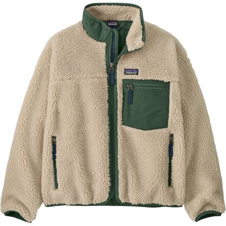 Patagonia - Retro-X Jacket - Kids' - Dark Natural w/Canopy Green