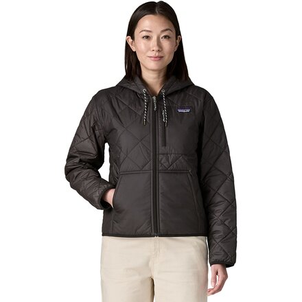 Diamond Quilted Bomber Hooded Jacket - Women's