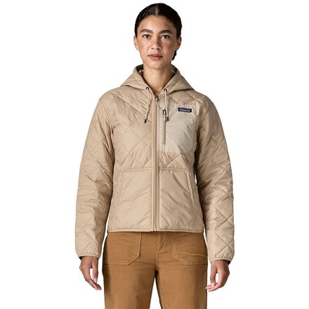 Diamond Quilted Bomber Hooded Jacket - Women's