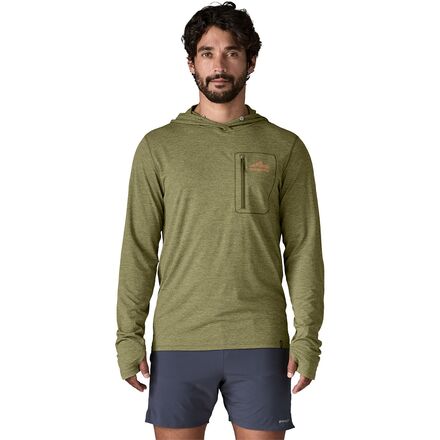 Capilene Cool Cloud Crag Crest Sun Hoodie - Men's