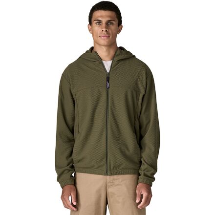 Textured Fleece Hooded Jacket - Men's