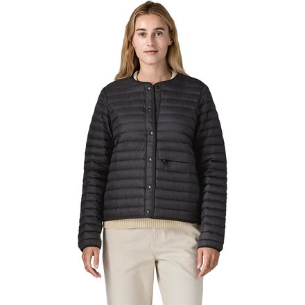 Lightweight Reversible Down Sweater Cardigan - Women's