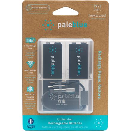 Pale Blue Earth - Lithium Ion Rechargeable 9V Batteries