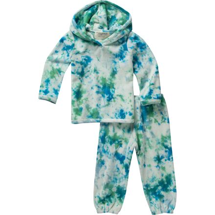 PaigeLauren - French Terry Splatter Hoodie and Balloon Pant Set - Infants' - Blue/Green Tie Dye