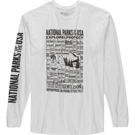 Parks Project - National Parks of The USA Checklist Shirt - White