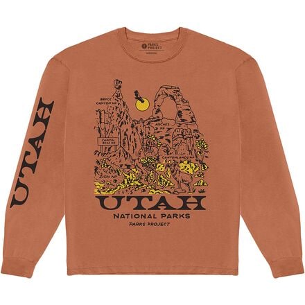 Parks Project - National Parks of Utah Long-Sleeve T-Shirt - Men's - Orange