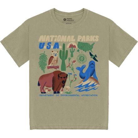 Parks Project - National Parks of the USA Organic T-Shirt - Men's - Sand Stone