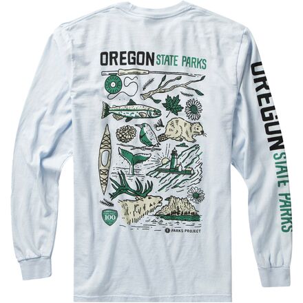Parks Project - Oregon State Parks Cenntential  Long-Sleeve T-Shirt - Men's - Light Blue