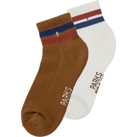 Parks Project - Trail Crew Quarter Sock - 2-Pack - Brown