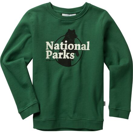 Parks Project - Our National Parks Puff Print Crewneck - Kids' - Forest Green