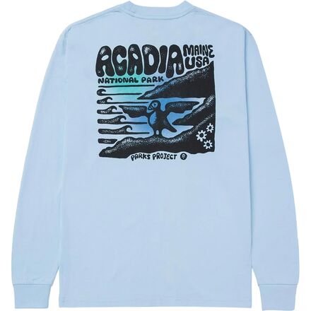 Parks Project - Acadia Puffins Long-Sleeve T-Shirt - Light Blue