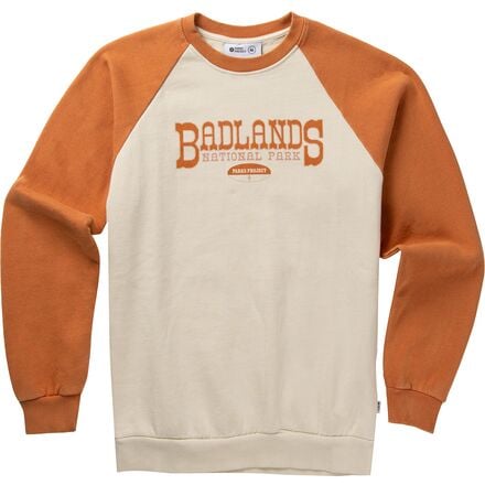 Parks Project - Badlands Greatest Hits Raglan Crew Sweatshirt - Burnt Orange