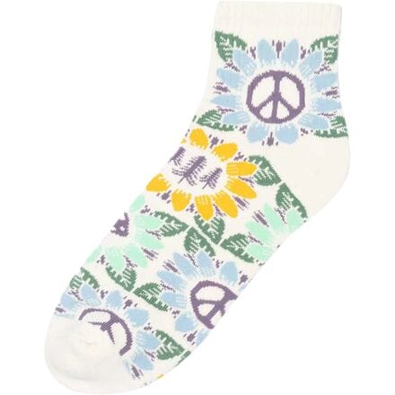 Parks Project - Nature In Bloom Quarter Sock - Natural/Green