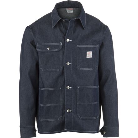 Pointer Brand - Indigo Denim Raw Cone White Oak Chore Coat - Men's