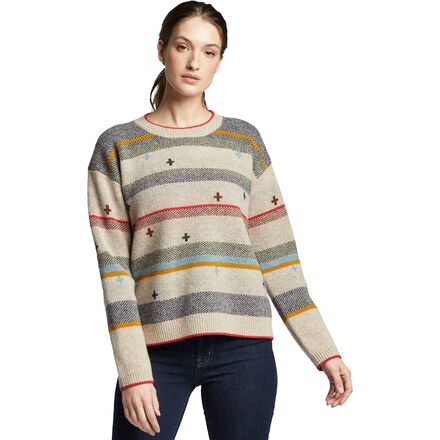 Pendleton - Bridger Stripe Sweater - Women's - Tan Heather Stripe