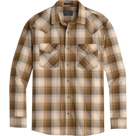 Pendleton - Frontier Long-Sleeve Shirt - Men's - Rust/Brown Plaid