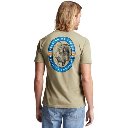Pendleton - Bison Head Graphic Short-Sleeve T-Shirt - Men's - Light Olive/Multi