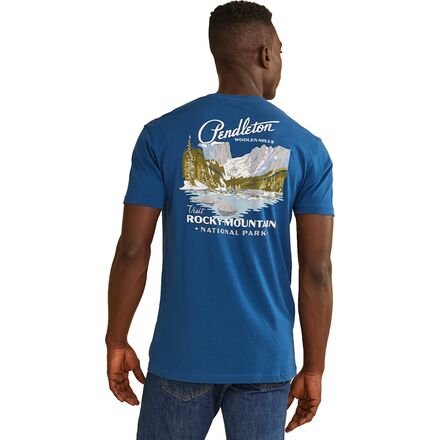 Pendleton - Rocky Mountain Graphic T-Shirt - Men's - Cool Blue/White