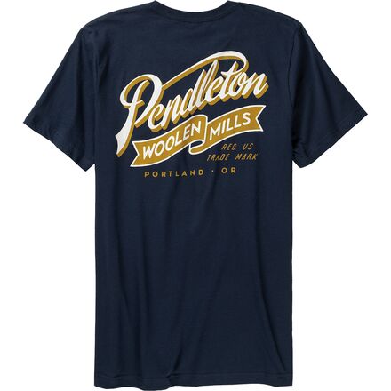 Pendleton - Ribbon Logo Graphic T-Shirt - Men's - Navy/Gold