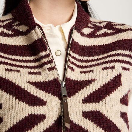 Pendleton - Graphic Wool Zip-Up Sweater Vest - Women's