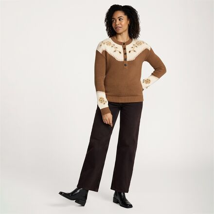 Pendleton - Western Floral Henley Sweater - Women's