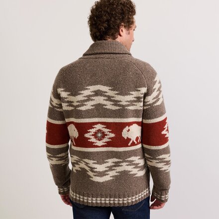 Pendleton - Bison Lambswool Zip Cardigan - Men's