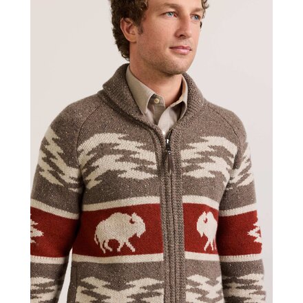Pendleton - Bison Lambswool Zip Cardigan - Men's