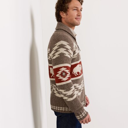 Pendleton - Bison Lambswool Zip Cardigan - Men's