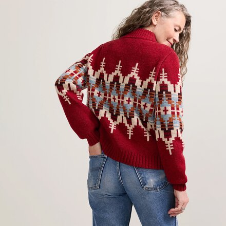Pendleton - Graphic Wool Zip-Up Cardigan - Women's