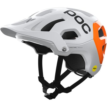 POC - Tectal Race MIPS NFC Helmet - Hydrogen White/Fluorescent Orange AVIP