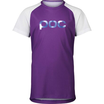 POC - Essential MTB T-Shirt - Kids' - Sapphire Purple/Hydrogen White