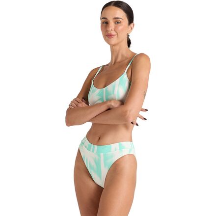 Poolside Paradiso - Palms High Cut Band Bikini Bottom - Women's
