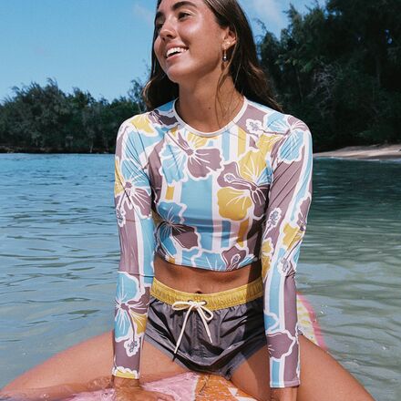 Poolside Paradiso - Northshore Ls Surf Bikini Top - Women's