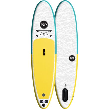 POP Paddleboards - POP-Up Inflatable Stand-Up Paddleboard - Yellow/Turquoise