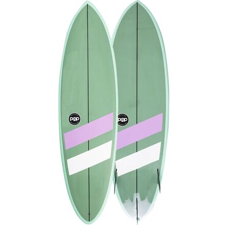 POP Paddleboards - Abracadabra Shortboard Surfboard - Sage/Lavender