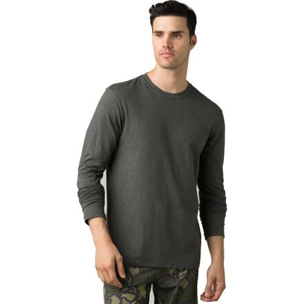 prAna - Crew Long-Sleeve T-Shirt - Men's - Charcoal Heather