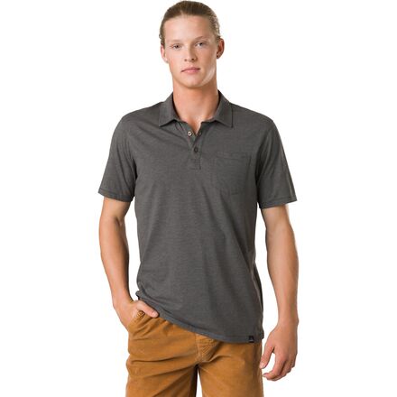 prAna - Tall Polo Shirt - Men's - Charcoal Heather