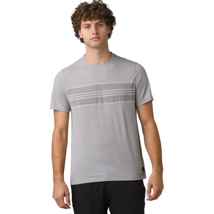 prAna - Prospect Heights Graphic Short-Sleeve Shirt - Men's - Grey Stripe