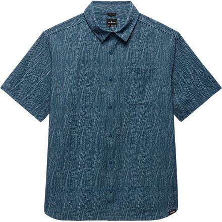 prAna - Hybridizer Short-Sleeve Shirt - Men's - Bluff Blue Seashells