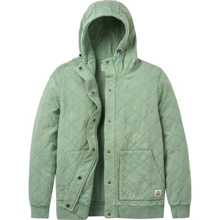 Passenger - Clementine Recycled Quilted Popper Up Hoodie - Women's - Pistachio